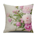 Axyaa Pastoral Floral Cushion Cover: Elegant Linen Home Decor for Sofa, Square Flower Pillow