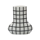 Axyaa Striped Wave Point Ceramic Vase - Geometric Flower Pot Home Decor