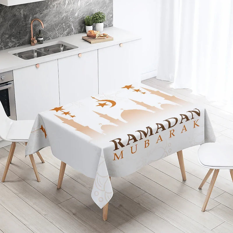 Axyaa Ramadan Mubarak Tablecloth - Islamic Muslim Mosque Home Decor