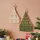 Nordic Christmas Tree Macrame Tapestry Boho Tassel Wall Hanging for Axyaa Home Decor