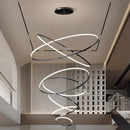 Axyaa Modern Crystal Chandelier - Elegant Staircase and Dining Room Lighting