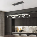 Axyaa Circular Aluminum Chandelier for Dining Table, Bar, Bedroom, Living Room - Pendant Lamp Lighting