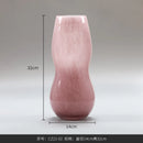 Axyaa Pink Gourd Glass Vase: Stylish Home Decor Hydroponic Designer for Living Room