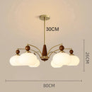 Axyaa Pink White Glass Ball Chandelier for Girl's Room or Kitchen