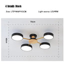 Axyaa Black LED Ceiling Lamp: Creative Pendant Chandelier for Home Decor