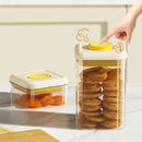 Axyaa Food Storage Box: One-Button Press, Large Capacity, Transparent Container