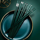 Axyaa Stainless Steel Alloy Chopsticks Set for Asian Cooking and Dining