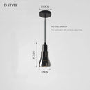 Axyaa Smoke Gray Glass LED Chandelier Pendant Lamp