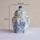 Axyaa Blue & White Porcelain Vase Set - High-End Jingdezhen Ceramic Flower Vase