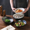 Axyaa Ceramic Bowl: Creative Fruit Salad & Hot Pot Vegetable Dish, Retro Style Commercial Tableware.