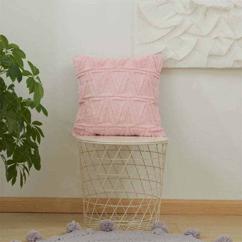 Axyaa Short Plush Cushion Cover Set - Autumn Home Decor for Sofa, Chair & Living Room