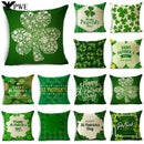 Axyaa St. Patrick's Day Four Leaf Clover Pillow Case in Green Series Home Decoration