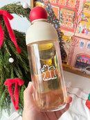 Axyaa Double Layer Glass Water Bottle Matcha Coffee Ice Cup Lid Gift