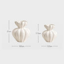 Axyaa White Frosted Grain Bud Vase: Ceramic Floral Arrangement Handicraft