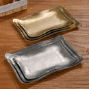 Axyaa Stainless Steel Retro Wave Plate for Dessert, Restaurant, and BBQ