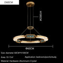 Axyaa Highend Crystal Chandelier LED Luxury Pendant Lamp for Home Decor