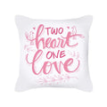 Axyaa Happy Valentine's Day Pink Pillowcase - Cute Square Cushion Cover