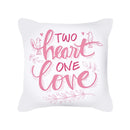 Axyaa Happy Valentine's Day Pink Pillowcase - Cute Square Cushion Cover