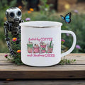 Axyaa Festive Red Car Enamel Mug Christmas Drinkware for Cozy Holidays