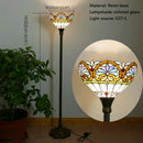 Axyaa Tiffany Stained Glass Floor Lamp - Retro American Design for Living Room and Bedroom
