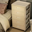 Axyaa Cream 3-6 Tier Rolling Storage Cabinet for LivingRoom/Bedroom/Study Organization
