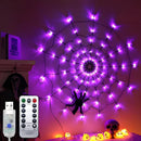 Axyaa Spider Web Light String: Halloween Indoor/Outdoor Ghost Festival Decoration