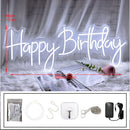 Axyaa Extra Large Happy Birthday LED Neon Sign - Dimmable Party Background Decoration