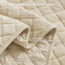 Axyaa Velvet Quilt King Size Bedding Set - Reversible Luxury Lightweight Comforter