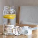Axyaa Sports Water Bottle with Filter Lid, Portable Heat-resistant Plastic Cup