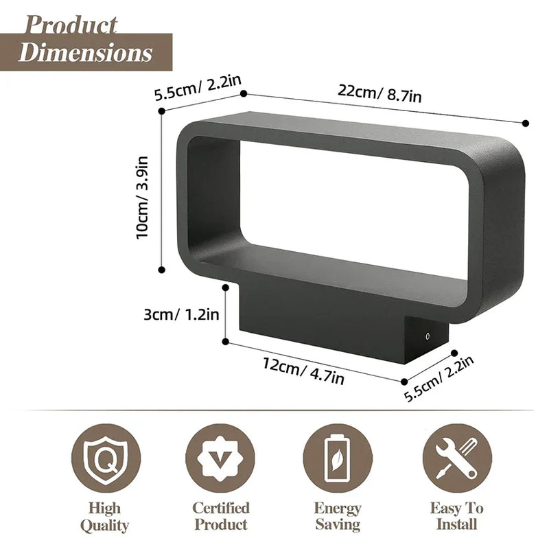 Axyaa LED Wall Light Outdoor IP54 Waterproof - Indoor & Garden Aluminum Lamp