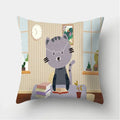 Cat Pattern Cushion Cover for Axyaa Brand Decorative Throw Pillow.