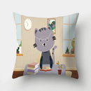 Cat Pattern Cushion Cover for Axyaa Brand Decorative Throw Pillow.