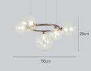 Axyaa Smoke Grey Glass Chandelier Pendant Light - Luxury Artistic Glass Lamp