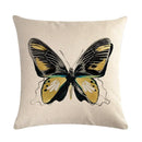 Axyaa Butterflies Linen Cushion Cover 45*45cm for Home Sofa Decor