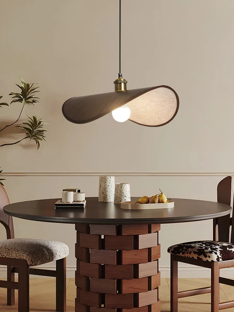 Axyaa Retro LED Chandelier Fabric Pendant Light for Room Decor