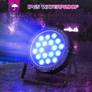 Axyaa 18LED Waterproof RGBW Par Lights for DJ Disco Party Bar Club