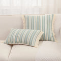 Axyaa Striped Jacquard Pillowcase Cojines 45X45 Simple Throw Pillow Cotton Polyester