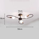 Axyaa Retro Industrial Chandelier LED Ceiling Lamp Wrought Iron Modern Fixture