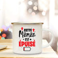 Axyaa Best Mom French Enamel Mug -  Creative Coffee Cup Gift