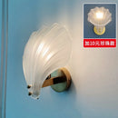 Axyaa Nordic Glass Shell Wall Lamp E14 Bedroom Living Room Corridor Light