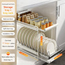 Axyaa Bowl & Plate Storage Rack: Drawer-Type Dish Rack & Draining Box