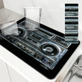 Axyaa Vintage Sound Desk Drain Pad, Heat Resistant Non-slip Dish Drying Mat