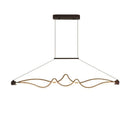 Axyaa Nordic Aluminum Bar LED Chandelier for Stylish Dining and Restaurant Ambiance
