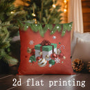 Axyaa Christmas Digital-Print Cushion Cover for Sofa Car Bedroom Pillow