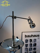 Axyaa Chrome Industrial Swing Arm LED Table Lamp
