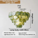 Axyaa Green Crystal LED Chandelier for Home Decor.