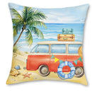 Axyaa Beach Life Pillow Covers for Sofa, Bedroom, Car - Pattern Cushion Cover