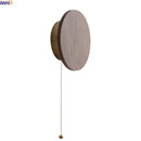 Axyaa Brass Japan Style Wooden Bedside Wall Light Fixture Simple LED Balcony Bedroom Lamp