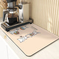 Easter Rabbit Print Kitchen Drying Mat Set by Axyaa