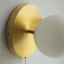 Axyaa Spherical Copper Wall Lamp - Japan Style LED Bedside Stair Decor